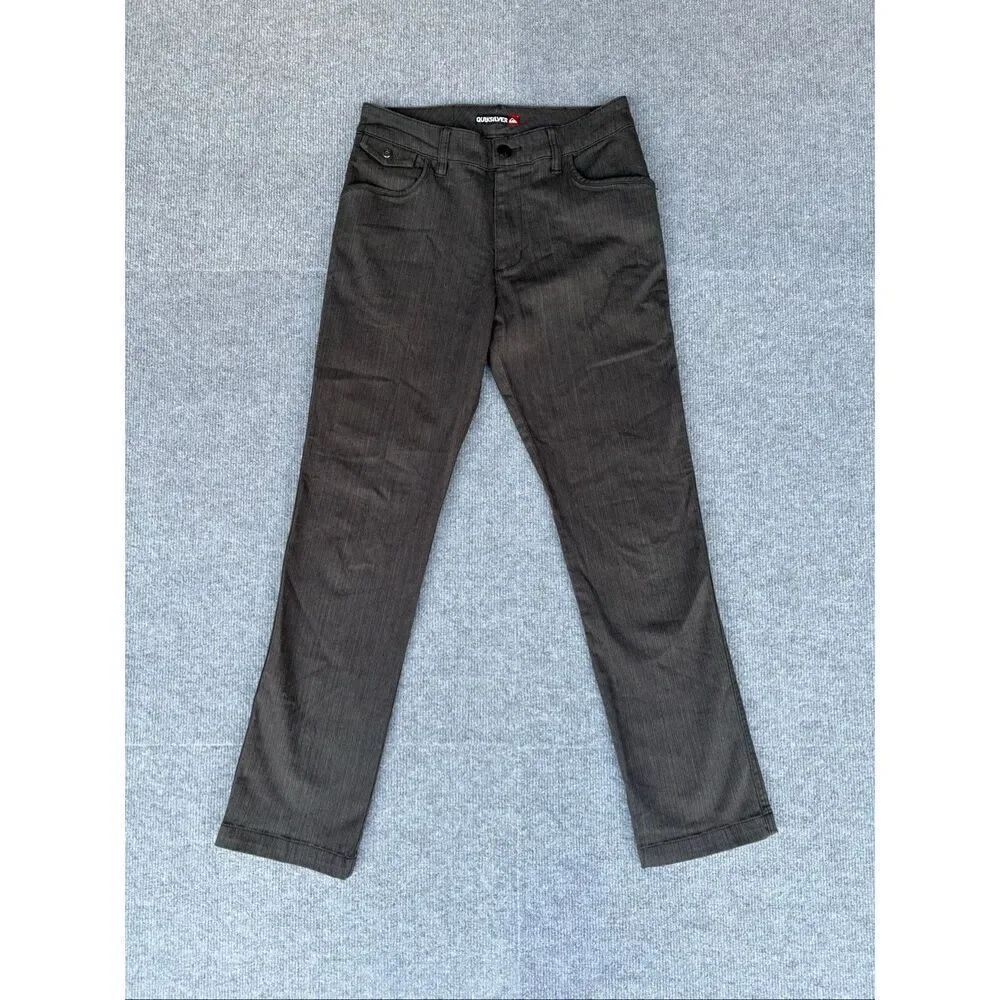 Quiksilver Pants Mens Size 28 Black Slim Straight Casual Skate Streetwear Y2K